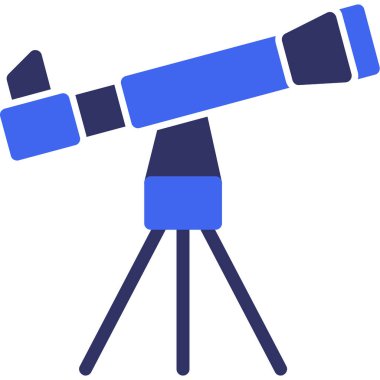 Teleskop. Web simgesi basit illüstrasyon