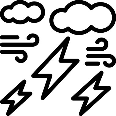bulut yıldırım simgesi simgesi