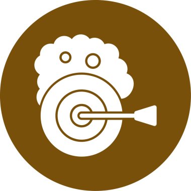 Yuvarlak ikonlu bir balığın vektör çizimi