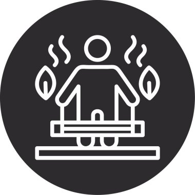 Sandalyede oturan adam, satır simgesi