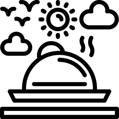 bulut ay simgesi ana hat biçiminde