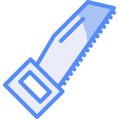 Bıçak kesici simgesi ile doldurulmuş dış hat biçimi