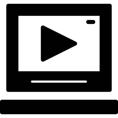 Bilgisayar ekranı. Web simgesi basit illüstrasyon