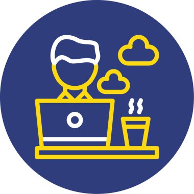 Bir kahve simgesinin vektör çizimi