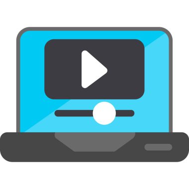 video oynatıcı simgesi, vektör illüstrasyonu