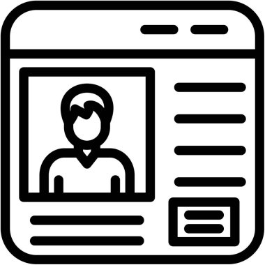 özet biçiminde kimlik kartı simgesi