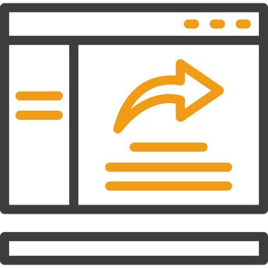 Tarayıcı penceresi web simgesi ana hat biçiminde