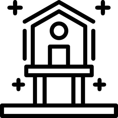 Kiliseye. Web simgesi basit illüstrasyon