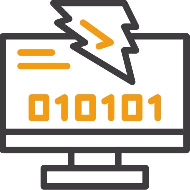 Kod kodlama simgesi doldurulmuş ana hatlar biçiminde