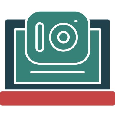 Kamera. Web simgesi basit illüstrasyon