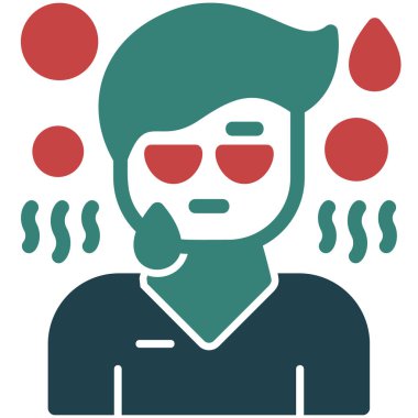 Erkek ikonu. vektör illüstrasyonu.