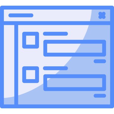 Tarayıcı penceresi internet simgesi doldurulmuş ana hatlar biçiminde