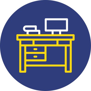 Masa. Web simgesi basit illüstrasyon