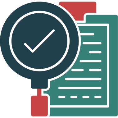 Kontrol listesi vektör simgesi. Düz biçim, düz simge, web resim grafiği.