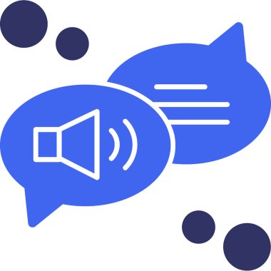 Konuş. Web simgesi basit illüstrasyon