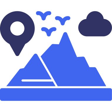 Harita. Web simgesi basit illüstrasyon