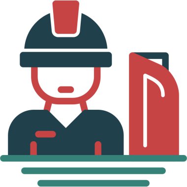 işçi simgesi, vektör illüstrasyonu