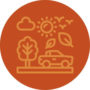 Araba simgesinin vektör illüstrasyonu