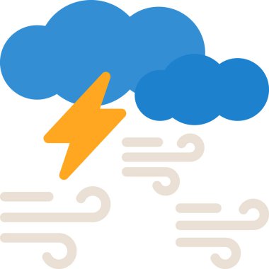 Bulut tahmin hava durumu simgesi düz biçimli