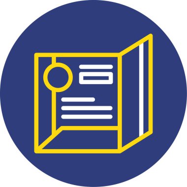 Vektör Belgesi düz simgesi