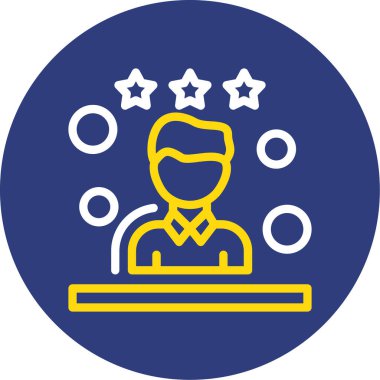 Reyting. Web simgesi basit illüstrasyon