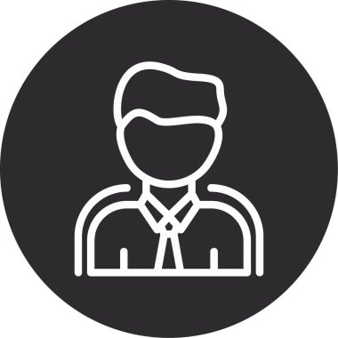 Adamım. Web simgesi basit illüstrasyon