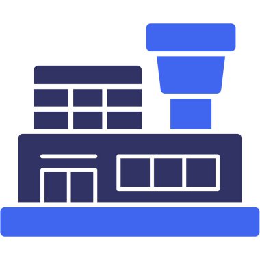 Fabrika. Web simgesi basit illüstrasyon