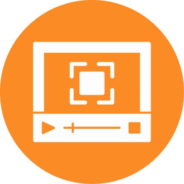 video. Web simgesi basit illüstrasyon
