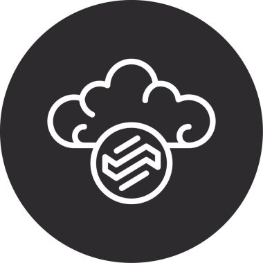 Moda tarzında izole edilmiş bir bulut simgesi