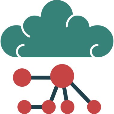 Bulut. Web simgesi basit illüstrasyon