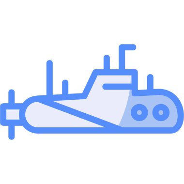 Denizaltı. Web basit tasarım illüstrasyonu