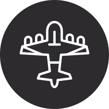 Uçak simgesinin vektör illüstrasyonu