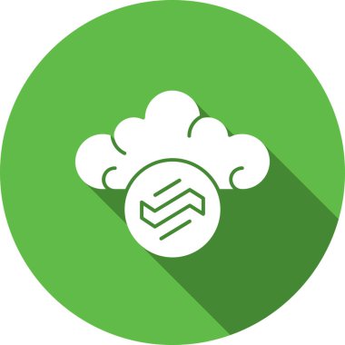 Moda tarzında izole edilmiş bir bulut simgesi