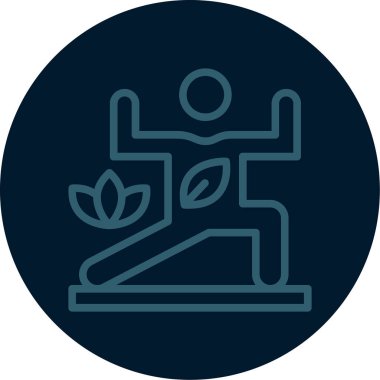 Yoga simgesinin vektör illüstrasyonu