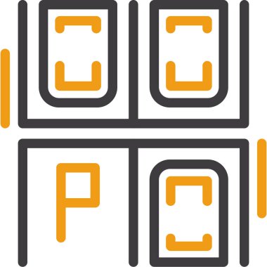 Modern b 'nin vektör illüstrasyonu inşa simgesinden yoksun.