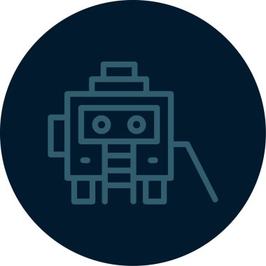 robot ikon vektör illüstrasyonu