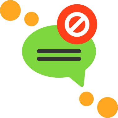 sohbet işareti yok, vektör illüstrasyonu