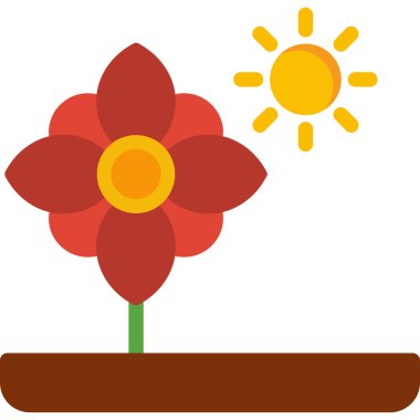 çiçek simgesi vektör illüstrasyonu