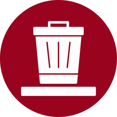 Çöp kutusu simgesinin vektör illüstrasyonu