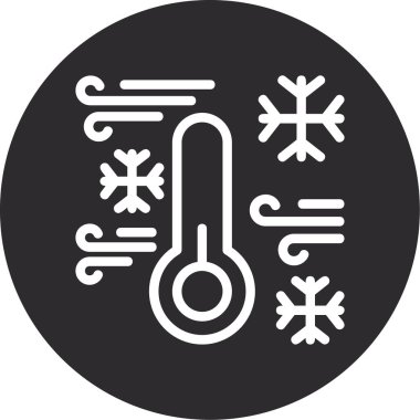 soğuk termometre simgesi, basit tasarım