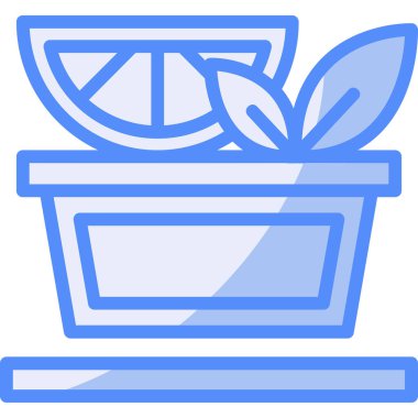 meyve sepeti. Web simgesi vektör illüstrasyonu