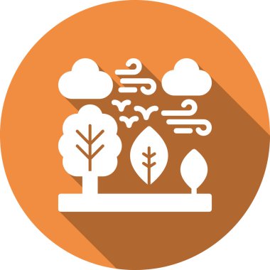 Bir ağaç simgesinin vektör illüstrasyonu