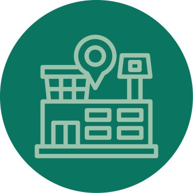 Vektör konumu simge illüstrasyonu