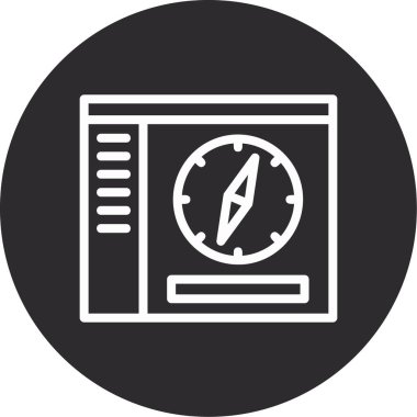 pusula vektör simgesi modern basit illüstrasyon