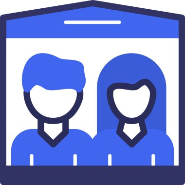 Erkek ve kadın ikonunun vektör illüstrasyonu