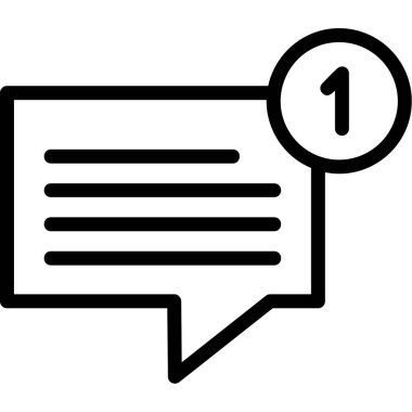 Konuşma sohbet simgesi. Basit tasarım