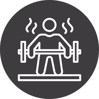 Halter simgesi kaldıran adam, basit stil