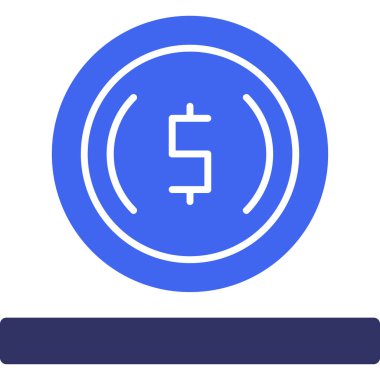 Bozuk para. Web simgesi basit illüstrasyon