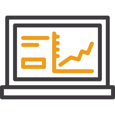 Analytics düz simgesi, vektör çizim