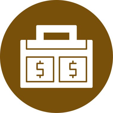 Dolar torbası ikonu. vektör illüstrasyonu